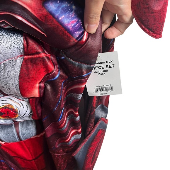 Power Ranger Red and Silver Kids Costume - Picture 6 of 10